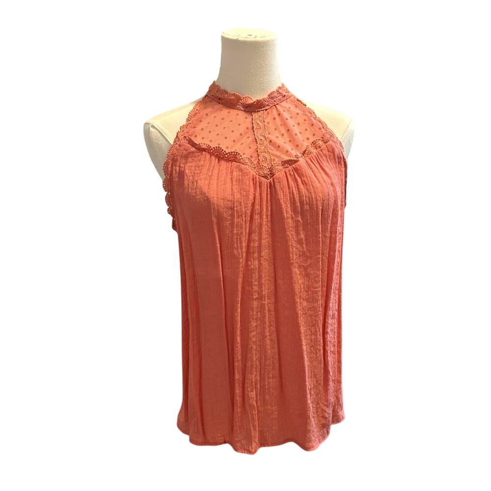 Mine Anthropology Fairy Tank Top M Crochet Lace Boho Chic Girly Feminine